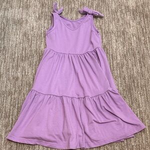 Purple Sleeveless Kids Dress